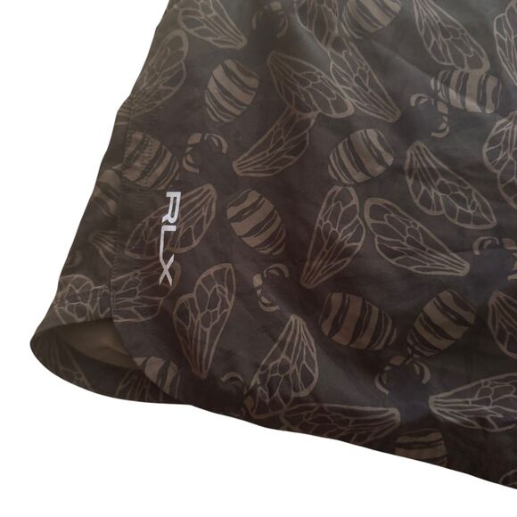 RL RLX Ralph Lauren Skort Bee Print Skirt Shorts Brown M bv - Picture 4 of 13